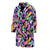 Neon Feather Pattern Print Design A02 Men Bathrobe-JORJUNE.COM