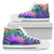 Neon Flower Tropical Palm Leaves Men High Top Shoes