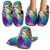 Neon Flower Tropical Palm Leaves Slippers