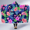 Neon Hibiscus Pattern Print Design HB016 Hooded Blanket-JORJUNE.COM