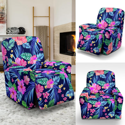 Neon Hibiscus Pattern Print Design HB016 Recliner Slipcover-JORJUNE.COM