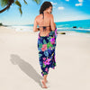 Neon Hibiscus Pattern Print Design HB016 Sarong Pareo Wrap-JORJUNE.COM