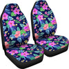 Neon Hibiscus Pattern Print Design HB016 Universal Fit Car Seat Covers-JorJune