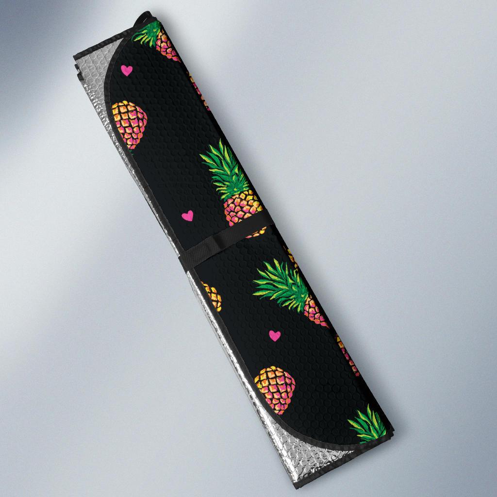 Neon Pineapple Pattern Print Design A04 Car Sun Shades-JORJUNE.COM