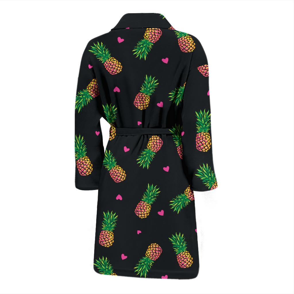 Neon Pineapple Pattern Print Design A04 Men Bathrobe-JORJUNE.COM