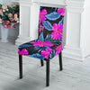 Neon Pink Hibiscus Pattern Print Design HB015 Dining Chair Slipcover-JORJUNE.COM