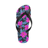 Neon Pink Hibiscus Pattern Print Design HB015 Flip Flops-JorJune