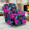 Neon Pink Hibiscus Pattern Print Design HB015 Recliner Slipcover-JORJUNE.COM