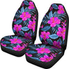 Neon Pink Hibiscus Pattern Print Design HB015 Universal Fit Car Seat Covers-JorJune