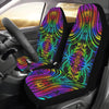 Neon Trible Rainbow Pattern Print Design A01 Car Seat Covers (Set of 2)-JORJUNE.COM