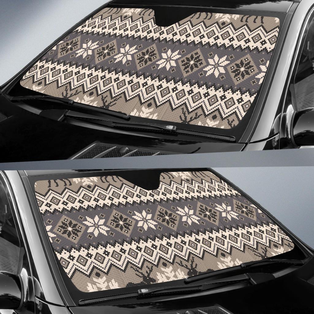Nordic Pattern Print Design A01 Car Sun Shades-JORJUNE.COM