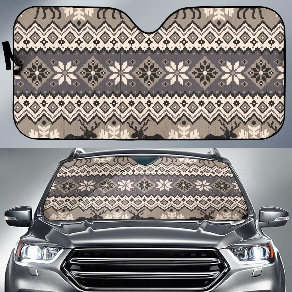 Nordic Pattern Print Design A01 Car Sun Shades-JORJUNE.COM