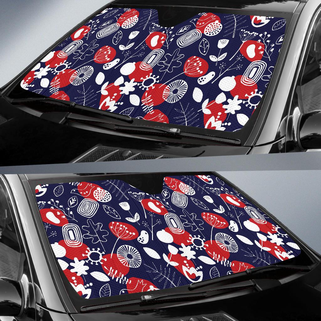 Nordic Pattern Print Design A02 Car Sun Shades-JORJUNE.COM