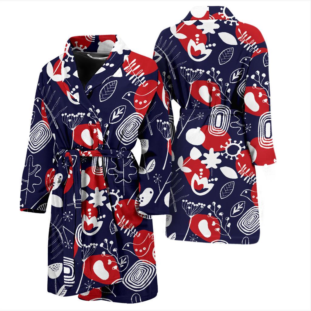 Nordic Pattern Print Design A02 Men Bathrobe-JORJUNE.COM