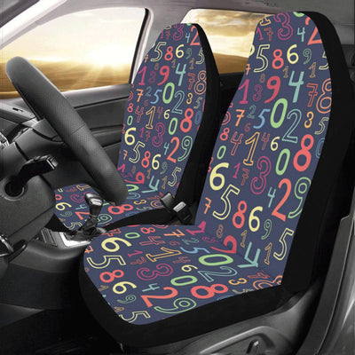 Number Pattern Print Design A01 Car Seat Covers (Set of 2)-JORJUNE.COM