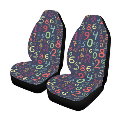 Number Pattern Print Design A01 Car Seat Covers (Set of 2)-JORJUNE.COM