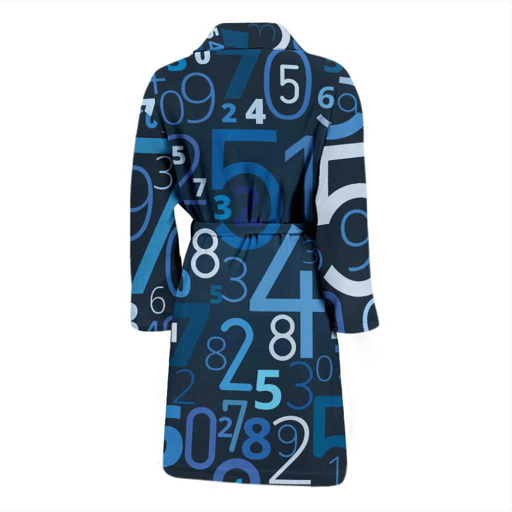 Number Pattern Print Design A02 Men Bathrobe-JORJUNE.COM