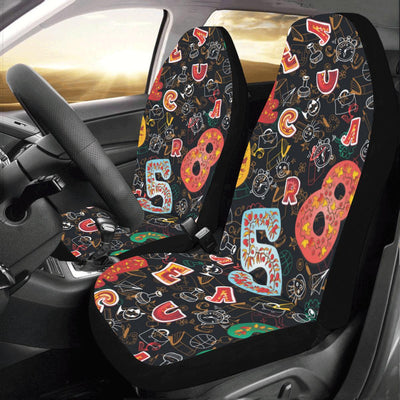 Number Pattern Print Design A03 Car Seat Covers (Set of 2)-JORJUNE.COM
