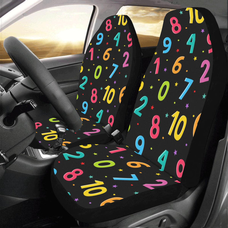 Number Pattern Print Design A04 Car Seat Covers (Set of 2)-JORJUNE.COM