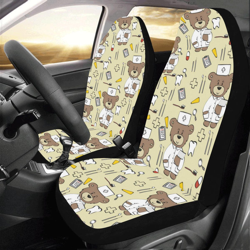 Nurse Bear Pattern Print Design A02 Car Seat Covers (Set of 2)-JORJUNE.COM