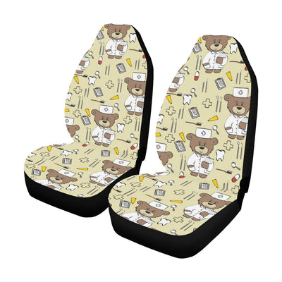 Nurse Bear Pattern Print Design A02 Car Seat Covers (Set of 2)-JORJUNE.COM