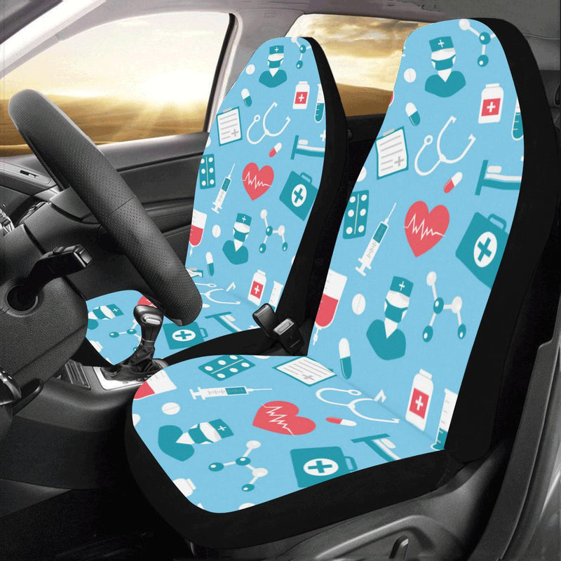 Nurse Pattern Print Design A03 Car Seat Covers (Set of 2)-JORJUNE.COM