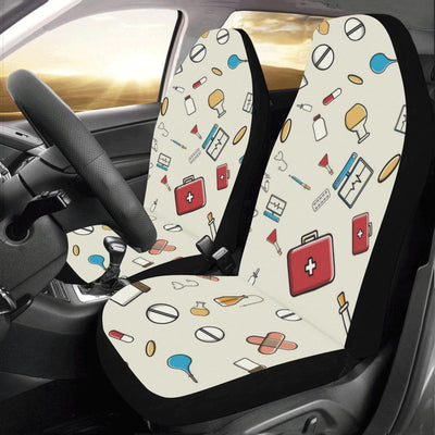 Nurse Pattern Print Design A04 Car Seat Covers (Set of 2)-JORJUNE.COM
