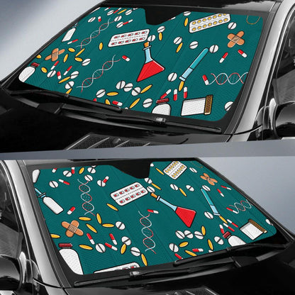 Nurse Pattern Print Design A05 Car Sun Shades-JORJUNE.COM