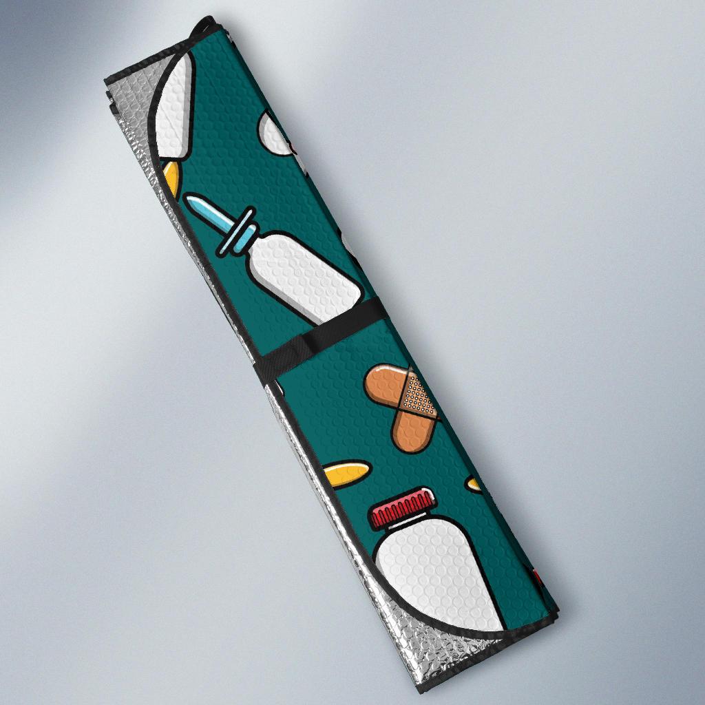 Nurse Pattern Print Design A05 Car Sun Shades-JORJUNE.COM