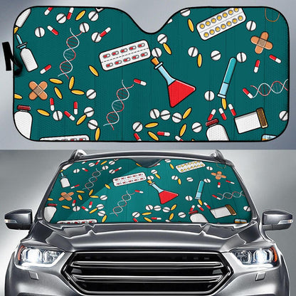 Nurse Pattern Print Design A05 Car Sun Shades-JORJUNE.COM
