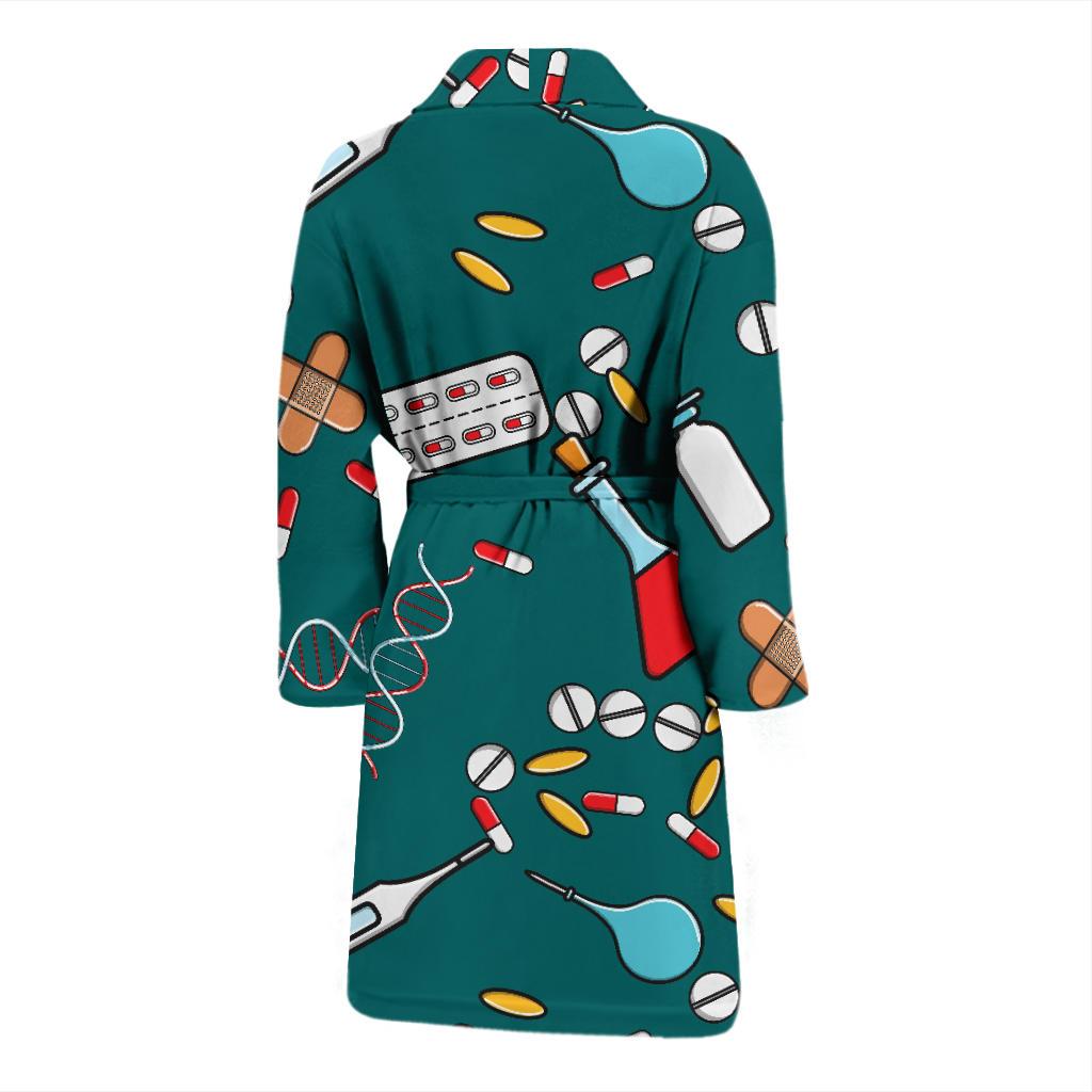 Nurse Pattern Print Design A05 Men Bathrobe-JORJUNE.COM