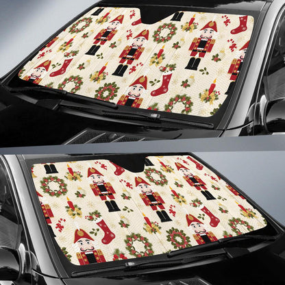 Nutcracker Pattern Print Design A01 Car Sun Shades-JORJUNE.COM