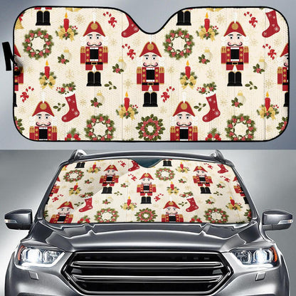 Nutcracker Pattern Print Design A01 Car Sun Shades-JORJUNE.COM