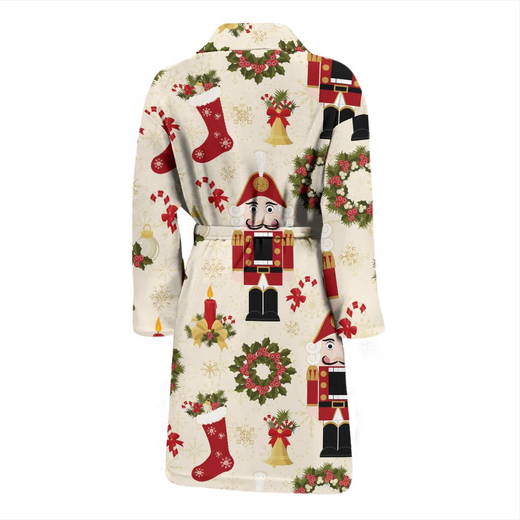 Nutcracker Pattern Print Design A01 Men Bathrobe-JORJUNE.COM