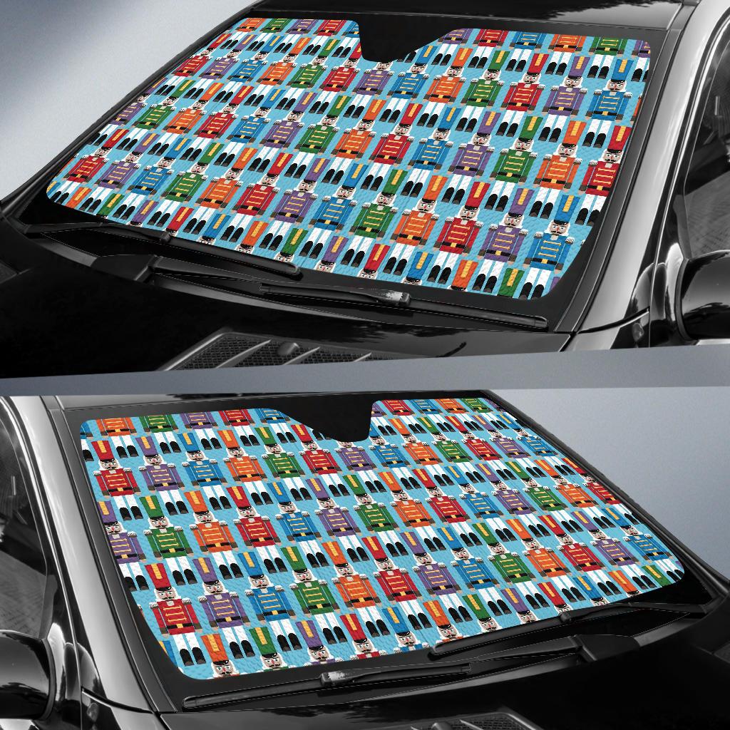Nutcracker Pattern Print Design A02 Car Sun Shades-JORJUNE.COM