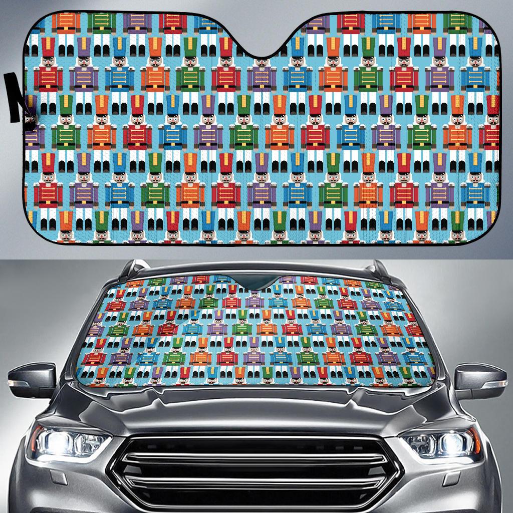 Nutcracker Pattern Print Design A02 Car Sun Shades-JORJUNE.COM