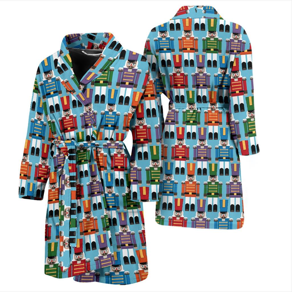 Nutcracker Pattern Print Design A02 Men Bathrobe-JORJUNE.COM