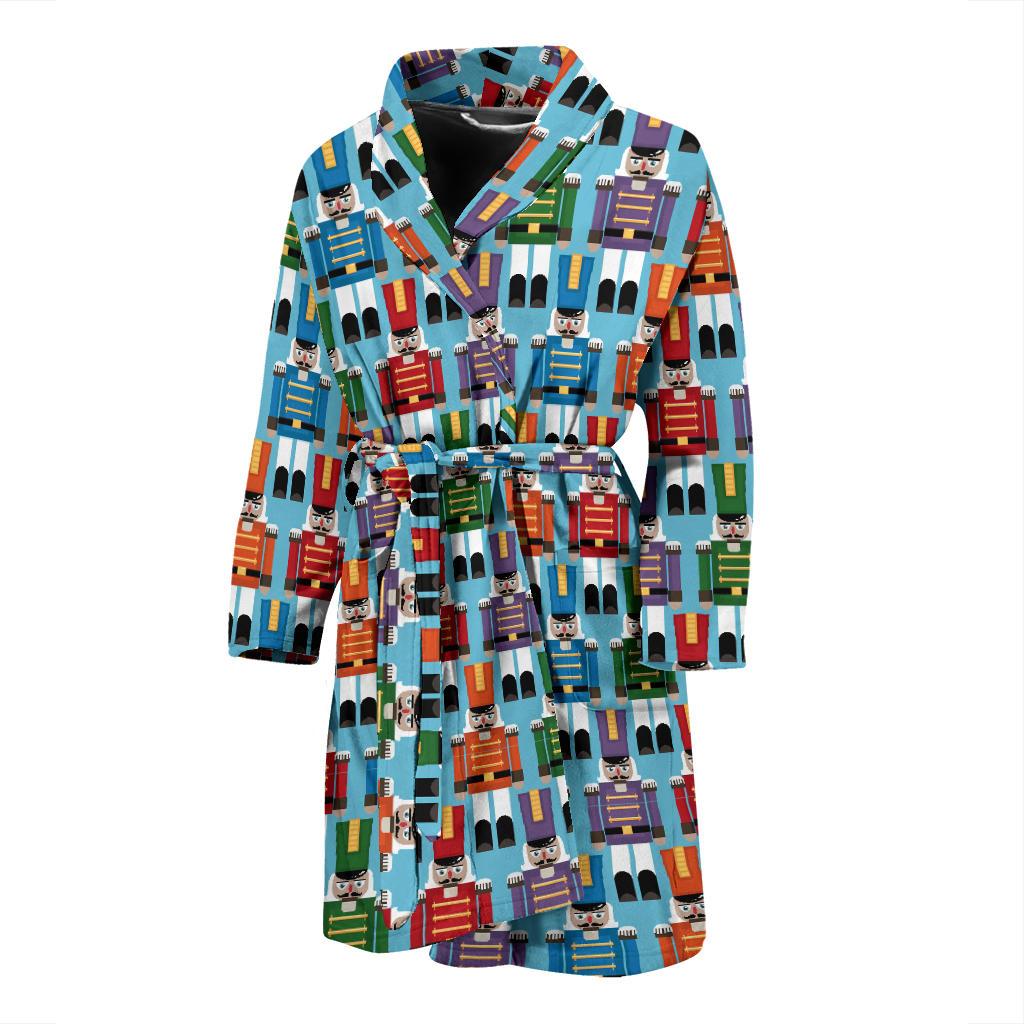 Nutcracker Pattern Print Design A02 Men Bathrobe-JORJUNE.COM
