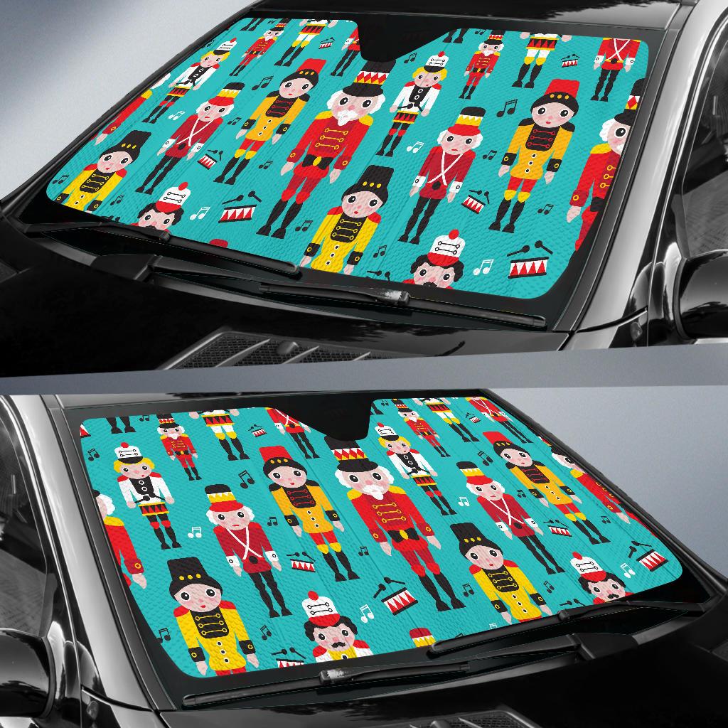 Nutcracker Pattern Print Design A03 Car Sun Shades-JORJUNE.COM