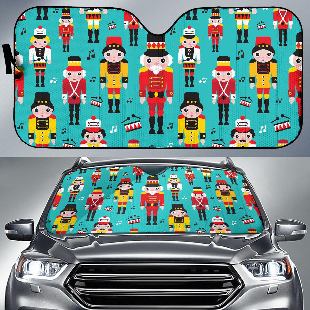 Nutcracker Pattern Print Design A03 Car Sun Shades-JORJUNE.COM