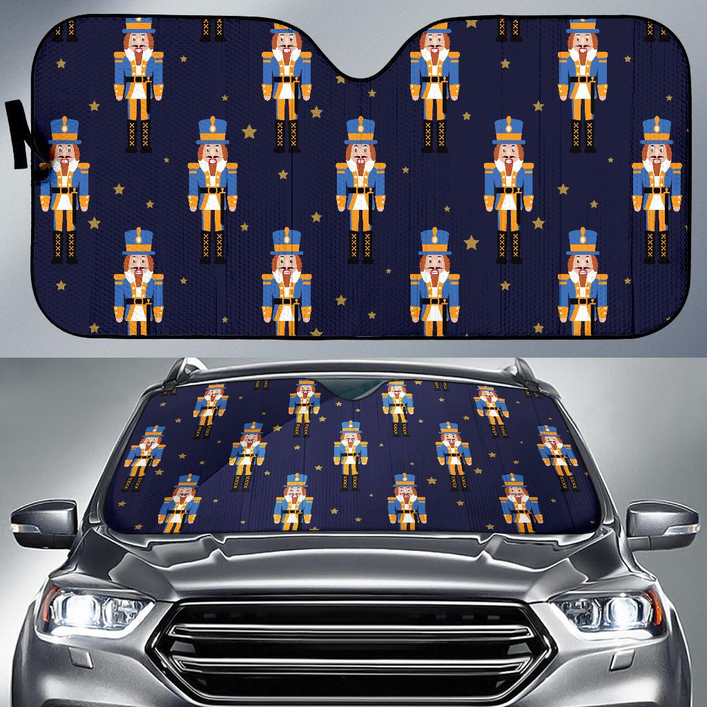 Nutcracker Pattern Print Design A04 Car Sun Shades-JORJUNE.COM