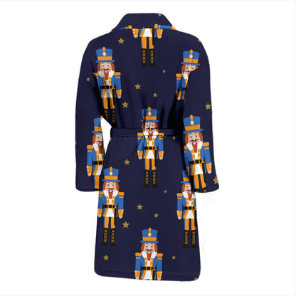 Nutcracker Pattern Print Design A04 Men Bathrobe-JORJUNE.COM
