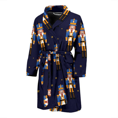 Nutcracker Pattern Print Design A04 Men Bathrobe-JORJUNE.COM