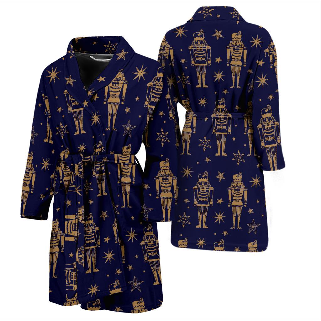 Nutcracker Pattern Print Design A05 Men Bathrobe-JORJUNE.COM