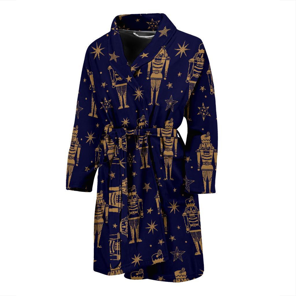 Nutcracker Pattern Print Design A05 Men Bathrobe-JORJUNE.COM