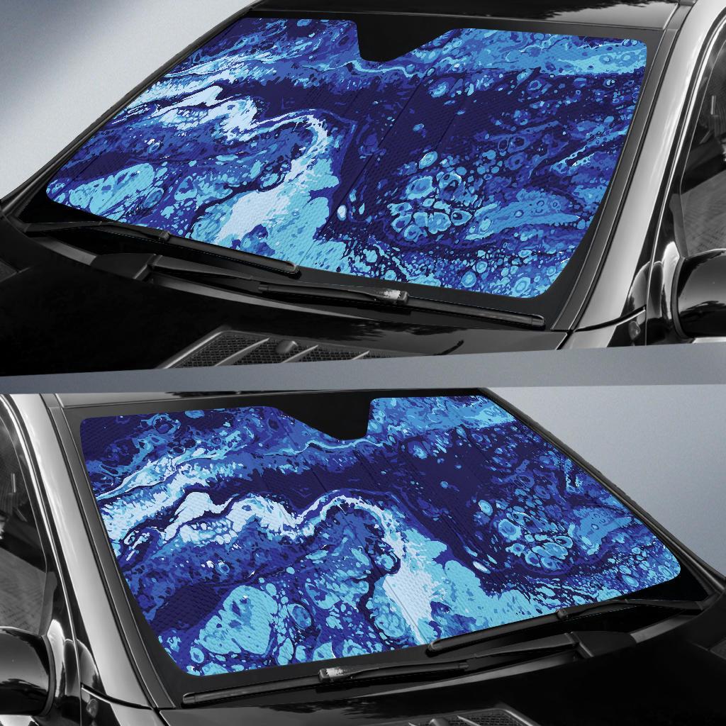 Ocean Liquid Pattern Print Design A03 Car Sun Shades-JORJUNE.COM