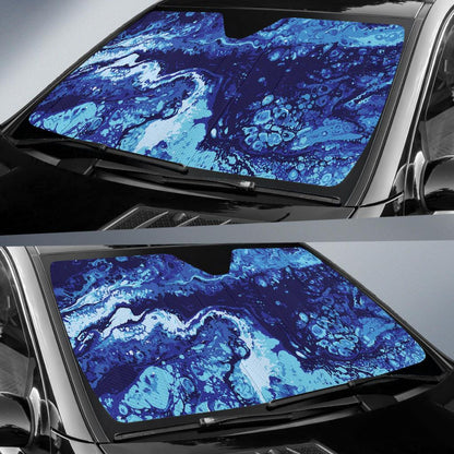 Ocean Liquid Pattern Print Design A03 Car Sun Shades-JORJUNE.COM