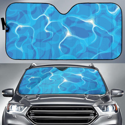 Ocean Reflex Pattern Print Design A02 Car Sun Shades-JORJUNE.COM