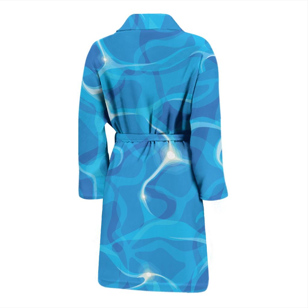 Ocean Reflex Pattern Print Design A02 Men Bathrobe-JORJUNE.COM