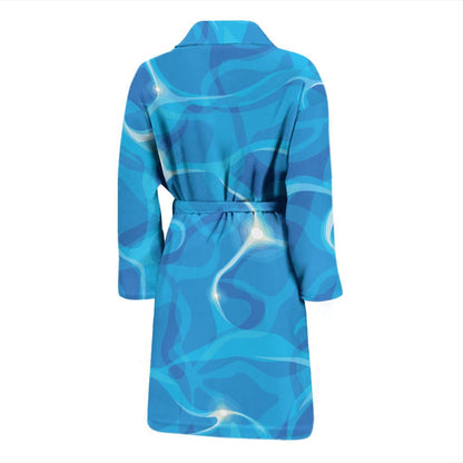 Ocean Reflex Pattern Print Design A02 Men Bathrobe-JORJUNE.COM